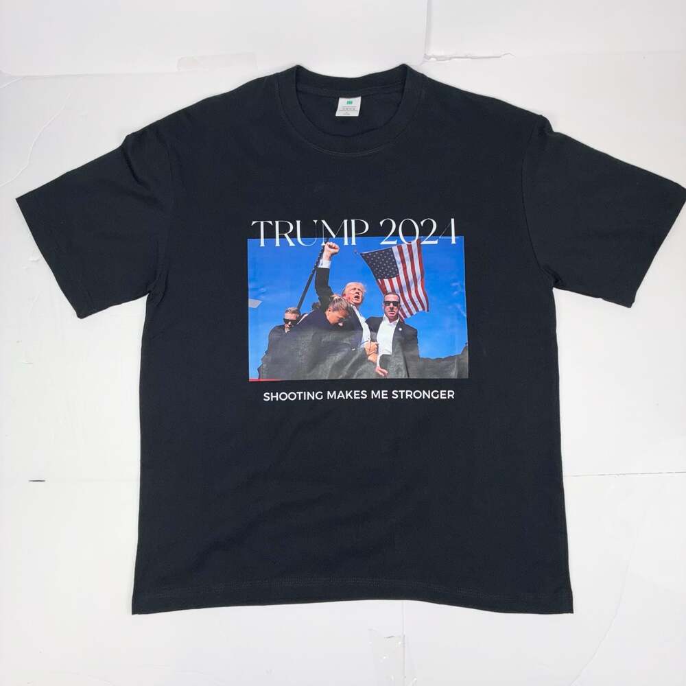 Trump 2024 Shooting Makes Me Stronger Graphic T-Shirt L